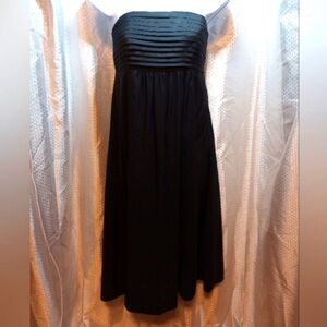 Banana Republic Black Strapless Midi Dress Size 10